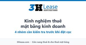 Kinh nghiệm thuê mặt bằng kinh doanh: 4 nhóm cần kiểm tra