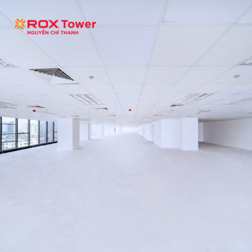 Chiều sâu sàn văn phòng trống tại ROX Tower 54A Nguyễn Chí Thanh